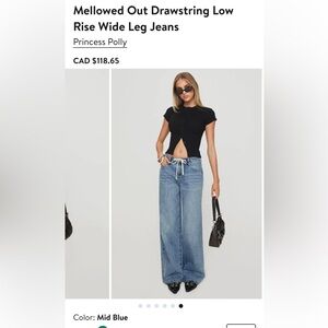 Wide Leg Light Blue Women's Jeans